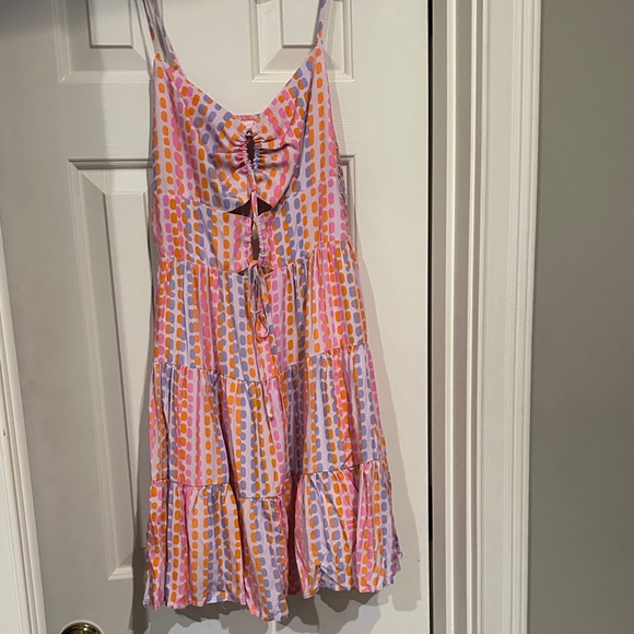 Pink Lily small Multicolor Polka Dot Mini Dress.  Like new - Picture 1 of 4